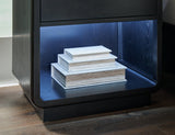 Rowanbeck Black Nightstand - Ella Furniture