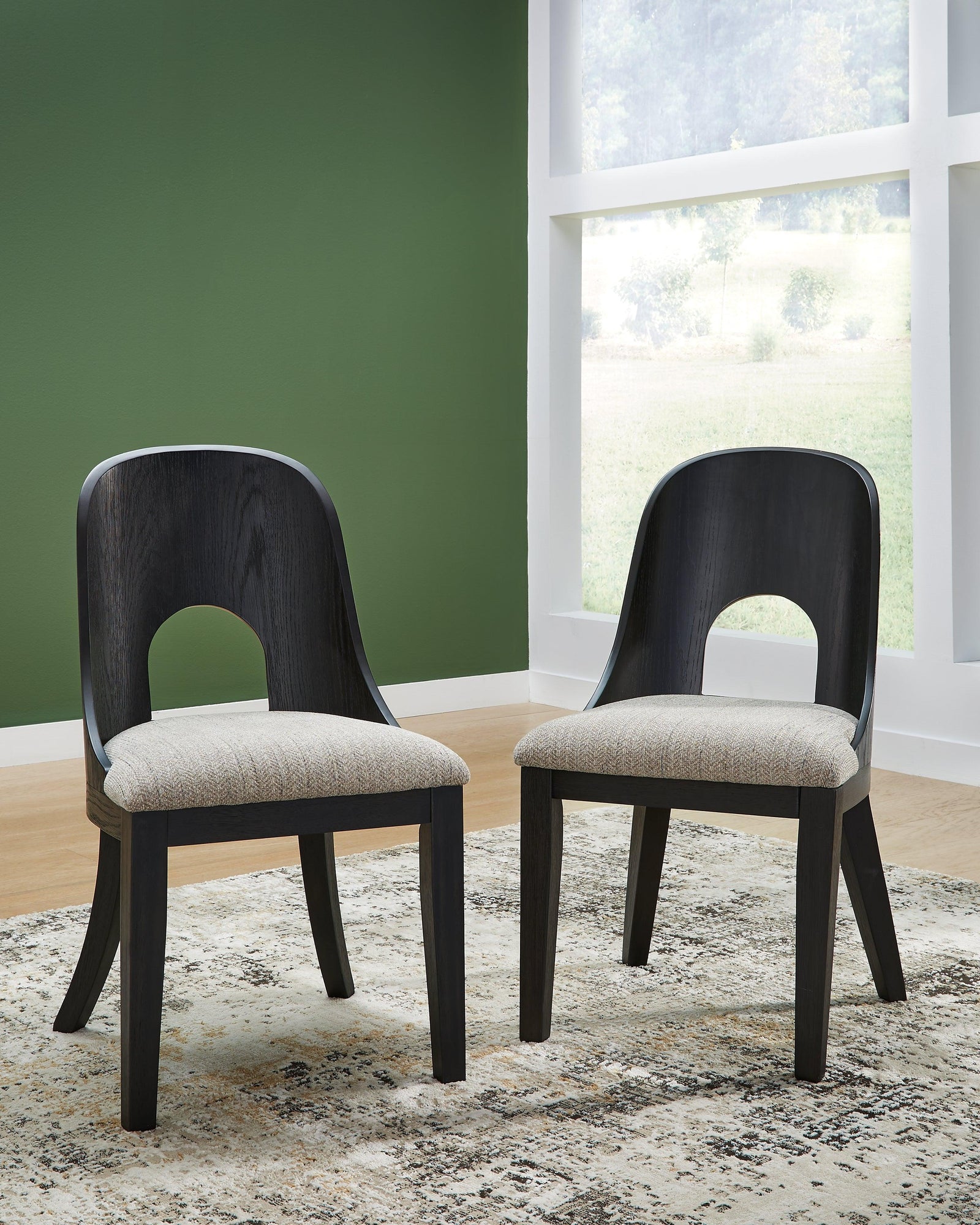 Rowanbeck Gray/black Dining Chair - Ella Furniture