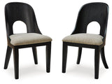 Rowanbeck Gray/black Dining Chair - Ella Furniture