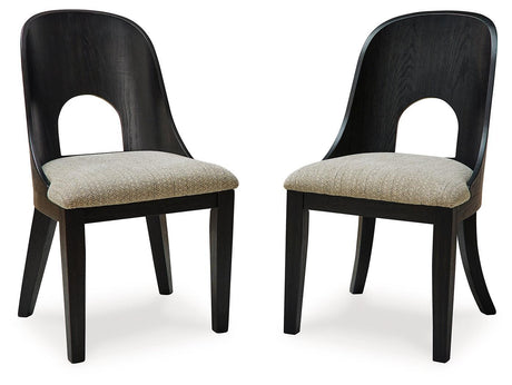 Rowanbeck Gray/black Dining Chair - Ella Furniture