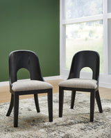 Rowanbeck Gray/black Dining Chair - Ella Furniture
