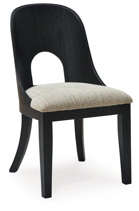 Rowanbeck Gray/black Dining Chair - Ella Furniture