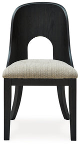 Rowanbeck Gray/black Dining Chair - Ella Furniture