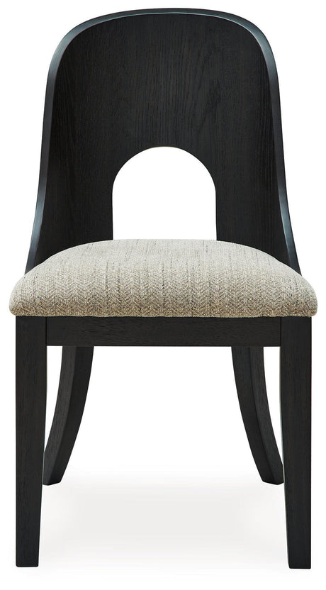 Rowanbeck Gray/black Dining Chair - Ella Furniture