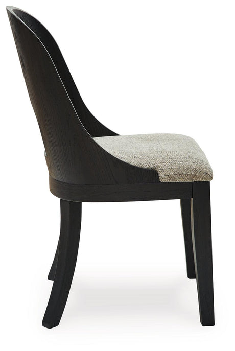 Rowanbeck Gray/black Dining Chair - Ella Furniture