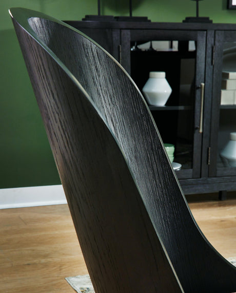Rowanbeck Gray/black Dining Chair - Ella Furniture