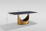 Roxy Black and Bronze 5 or 7-Piece Dining Set with Sintered Stone Table and Toni Chairs view 11