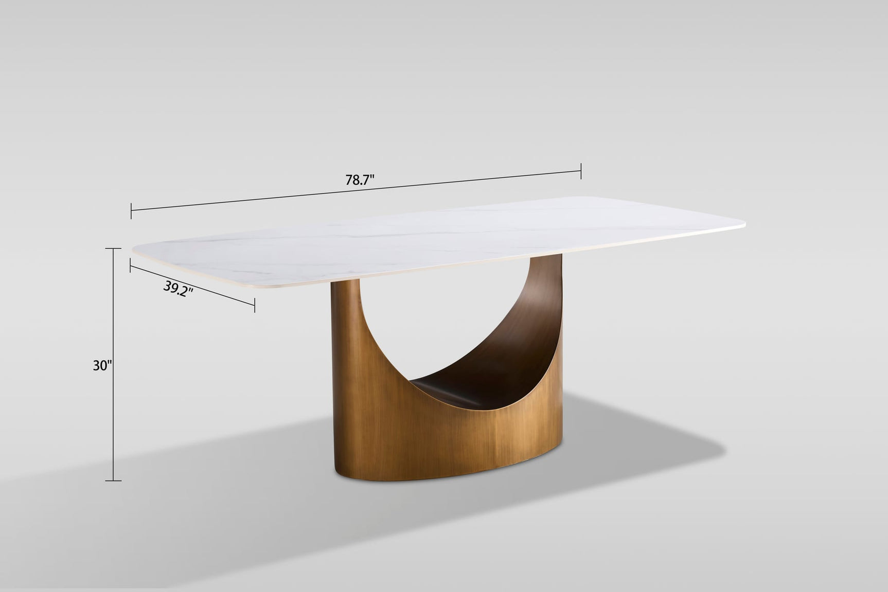 Roxy White and Bronze 5 or 7-Piece Dining Set with Sintered Stone Table and Toni Chairs view 11