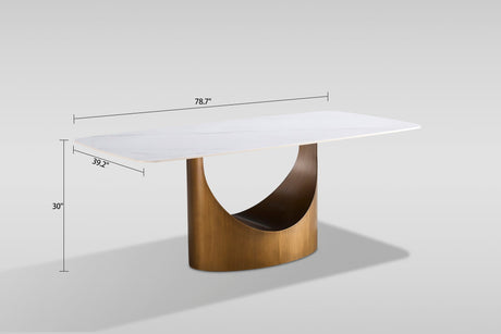 Roxy White and Bronze 5 or 7-Piece Dining Set with Sintered Stone Table and Toni Chairs view 11