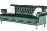 Royal Green Modern Contemporary Wood, Engineered Wood Velvet Tufted Sofa & Loveseat - Ella Furniture