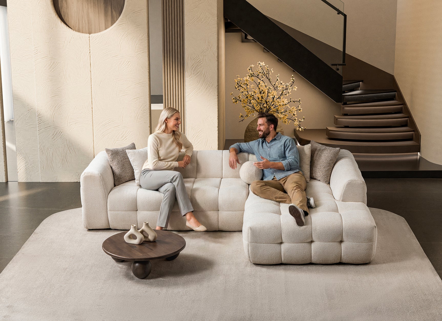 Teddy Ivory Sectional