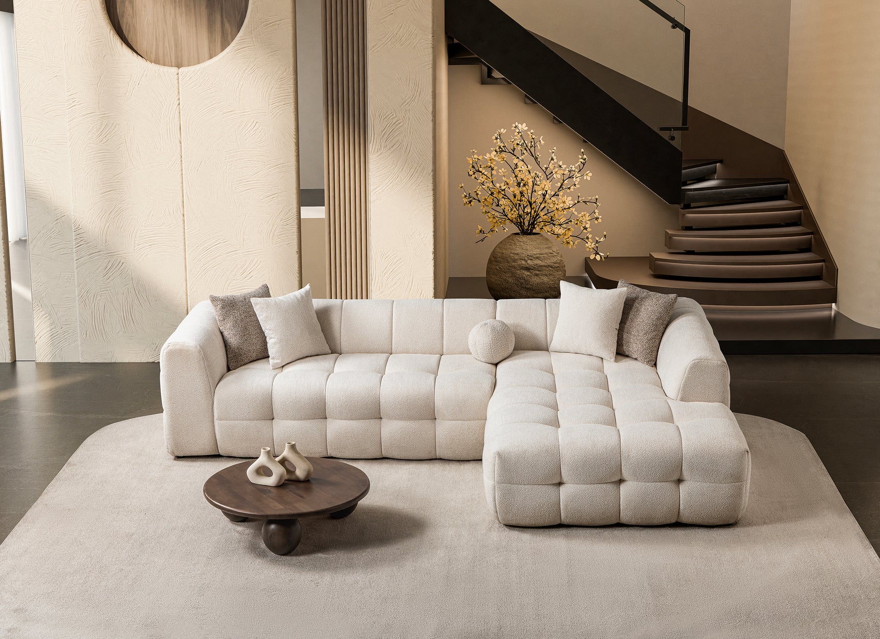Teddy Ivory Sectional
