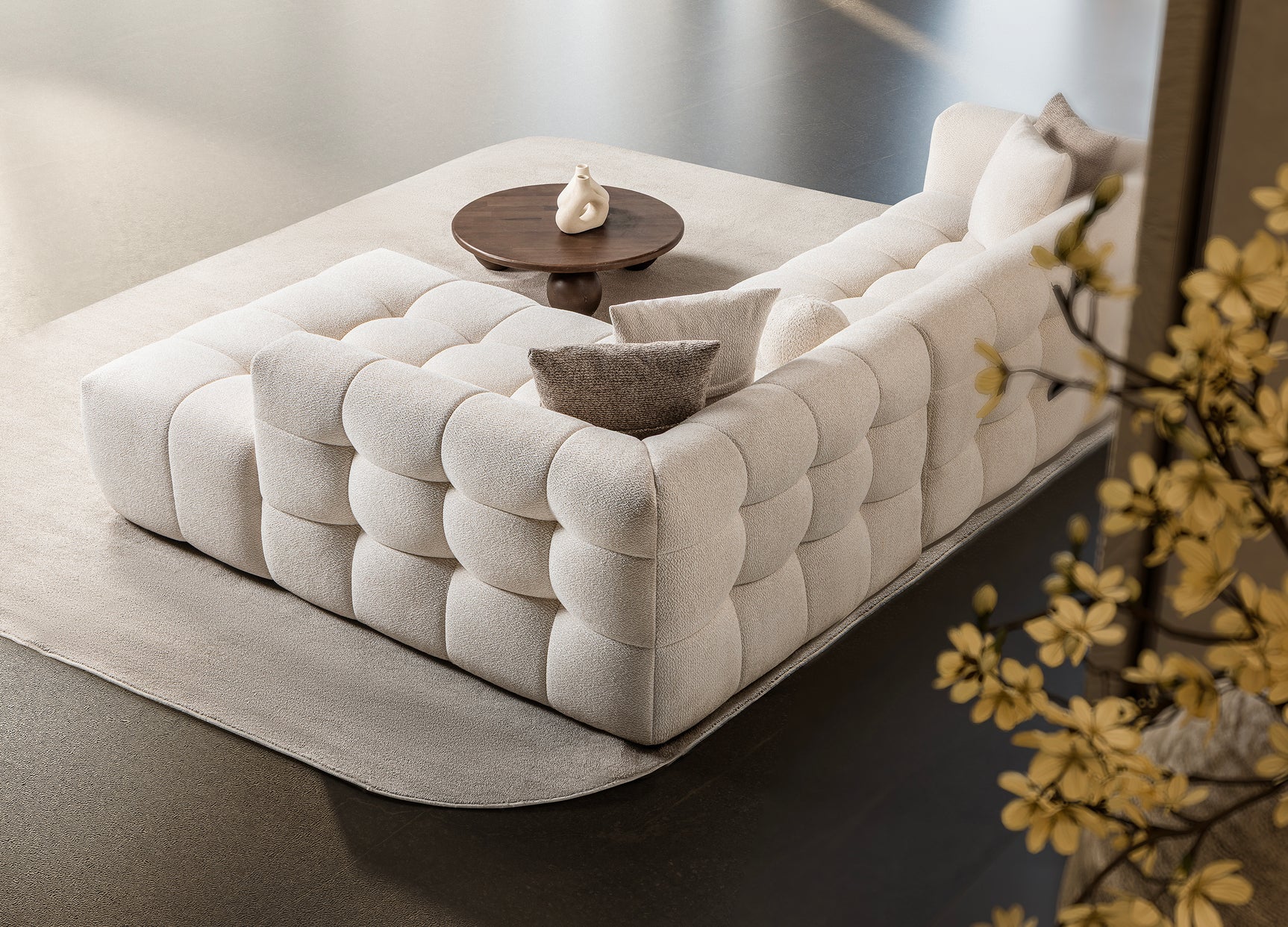 Teddy Ivory Sectional
