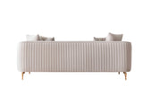 Linda Ivory Velvet Sofa 91" & Loveseat 71"