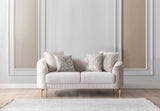 Linda Ivory Velvet Sofa 91" & Loveseat 71"