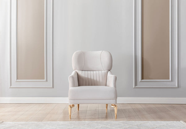Linda Ivory Velvet Chair