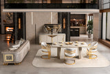 Romance Gold Dining Room Set