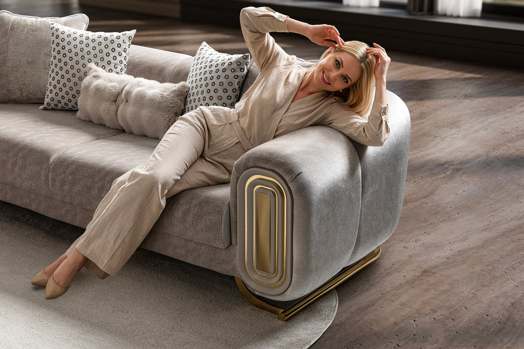 Romeo Beige Living Room Set