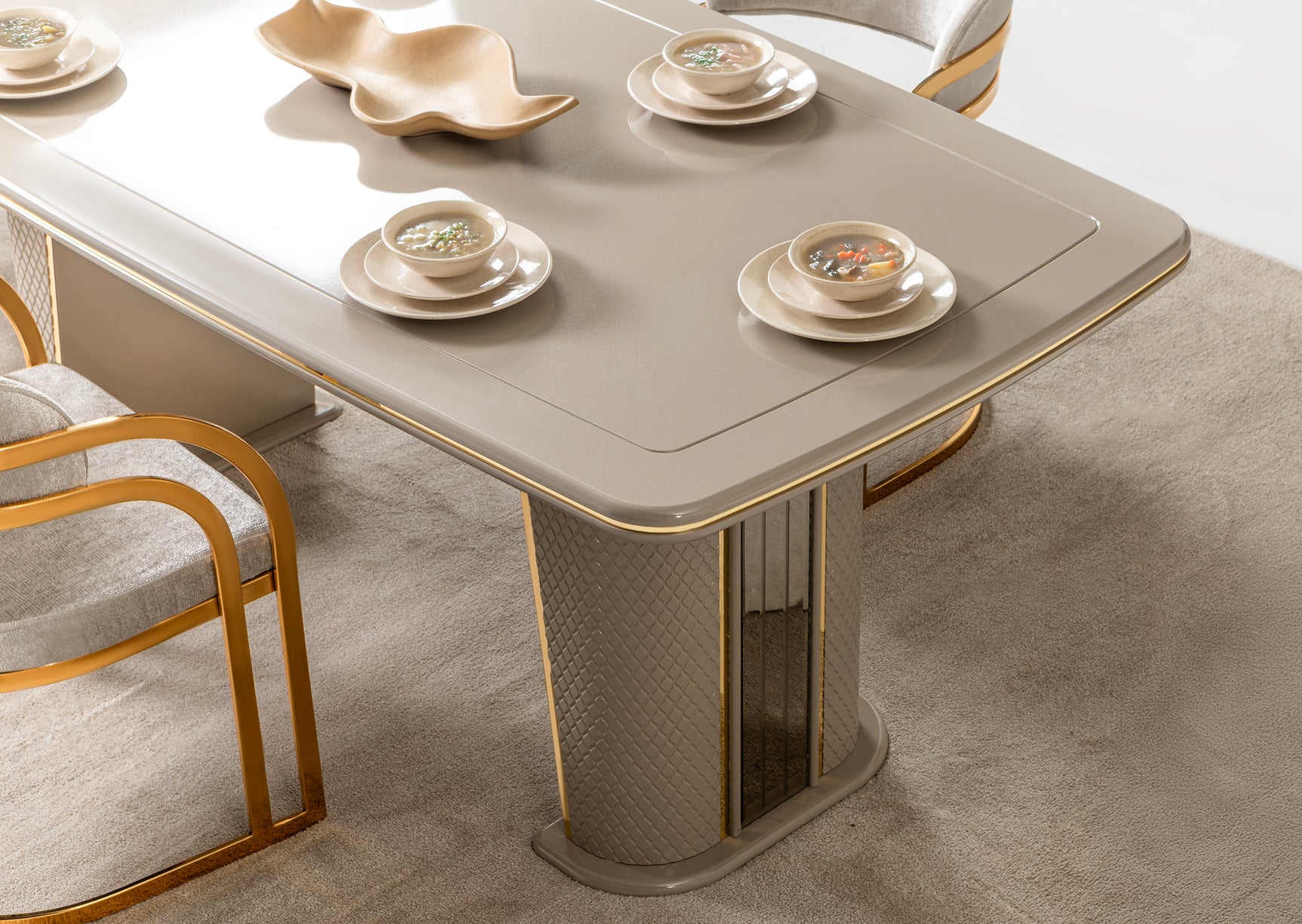 Romance Gold Dining Room Set