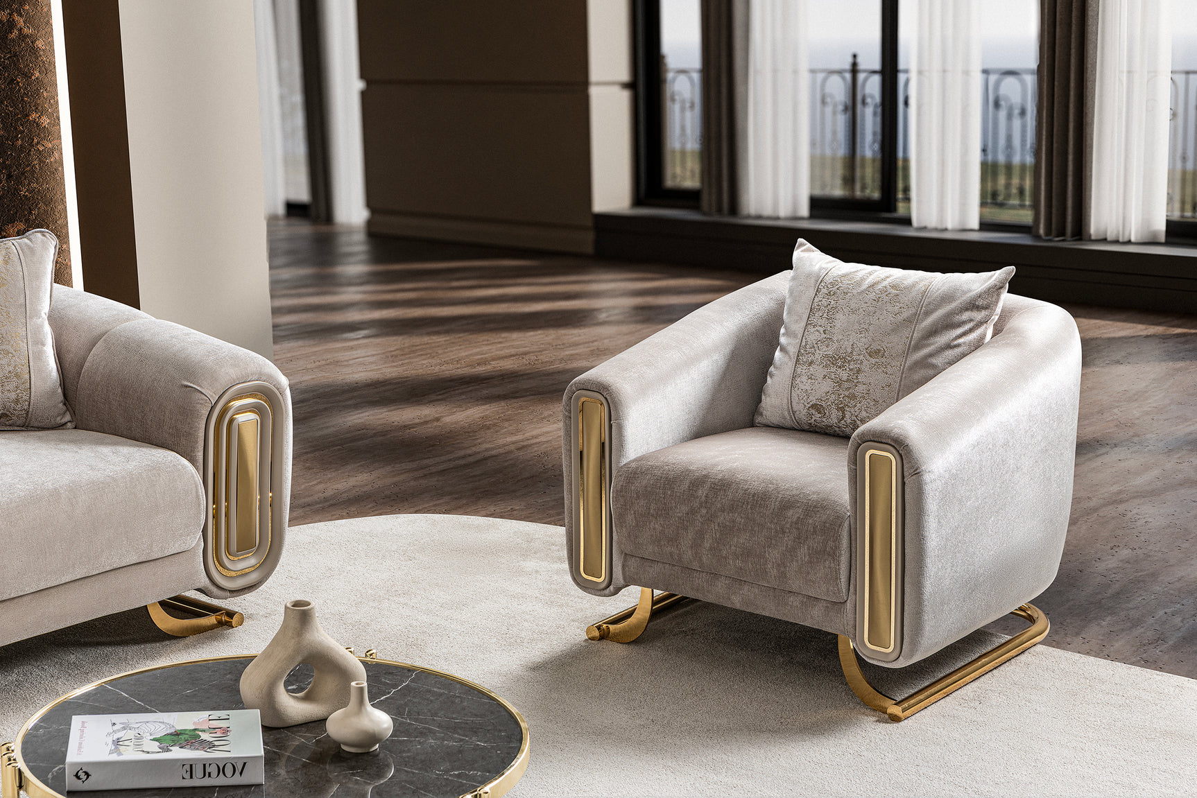 Romeo Beige Living Room Set
