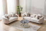 Linda Ivory Velvet Sofa 91" & Loveseat 71"