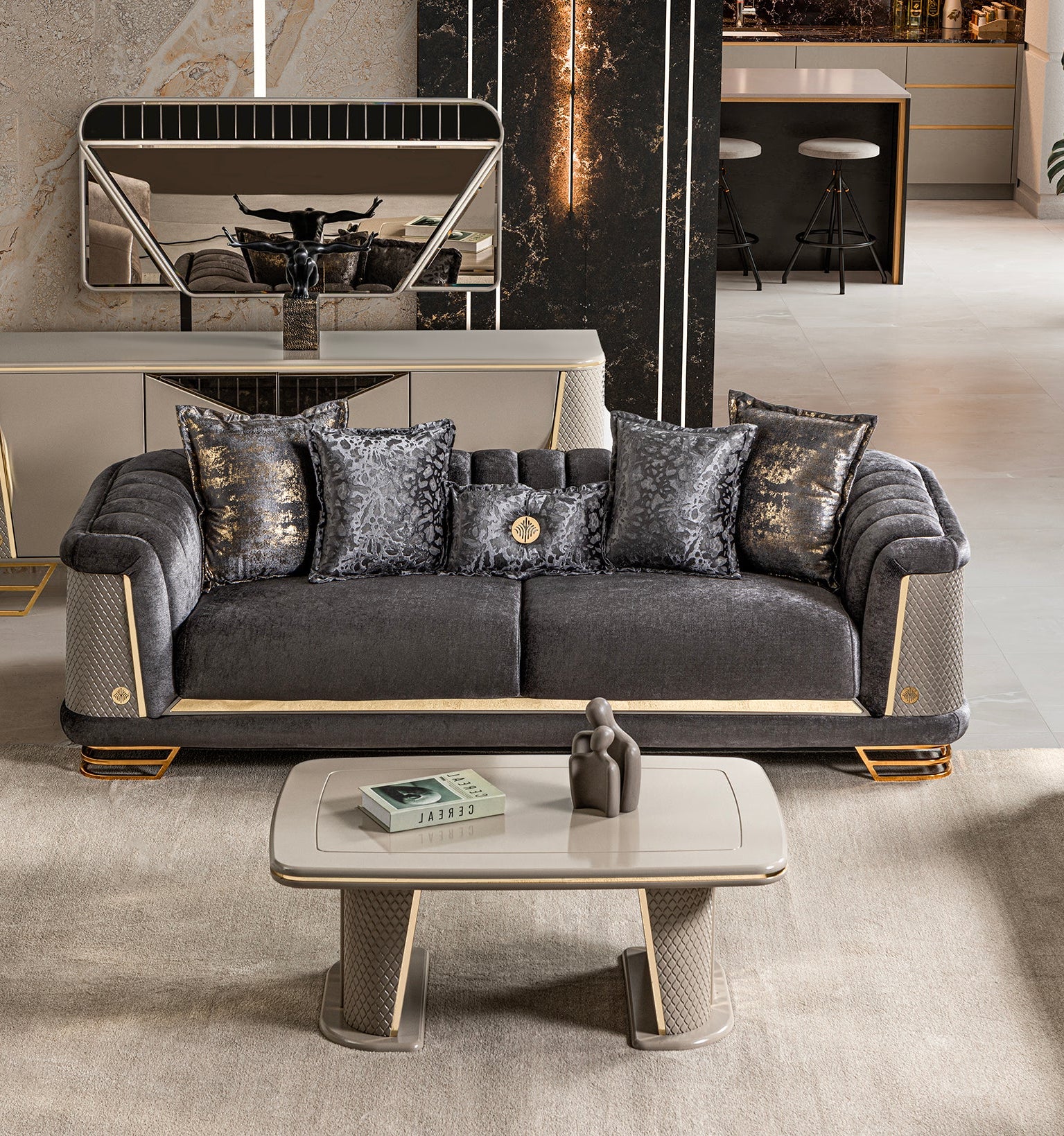 Romance Gray Living Room Set