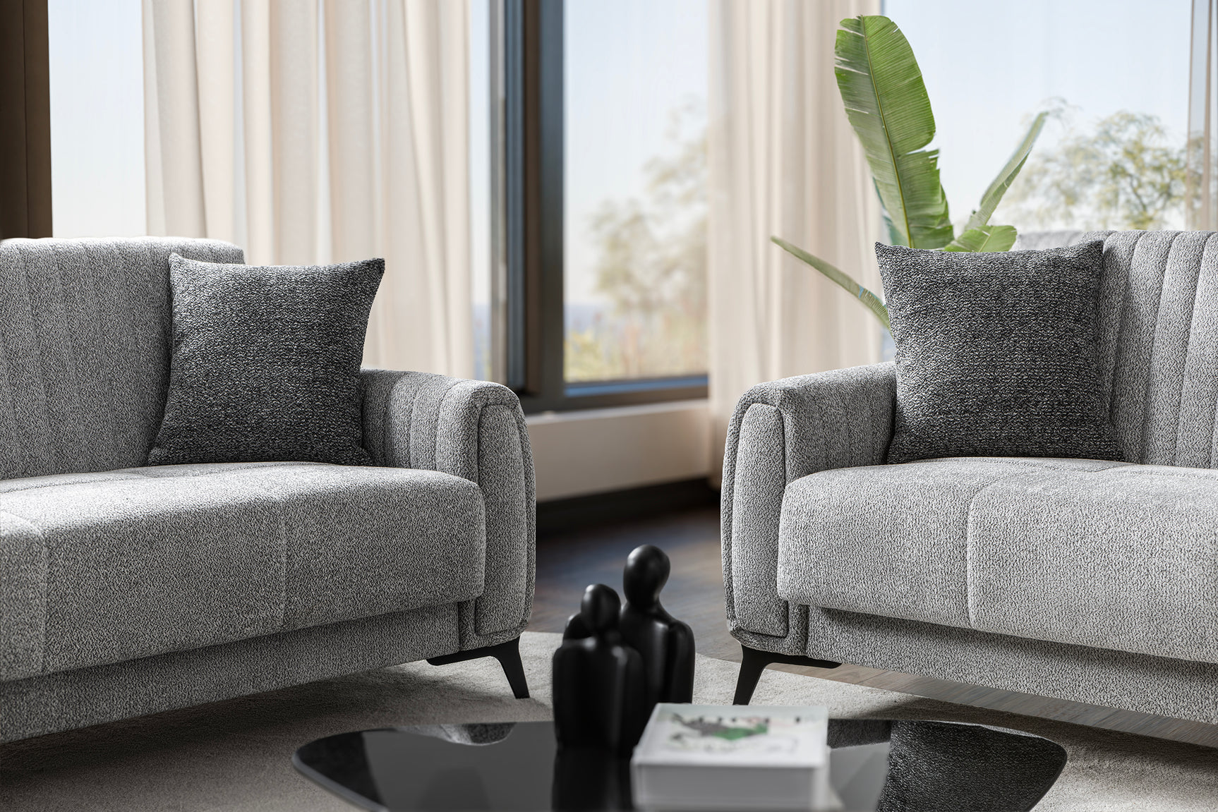 Palermo Light Gray Living Room Set