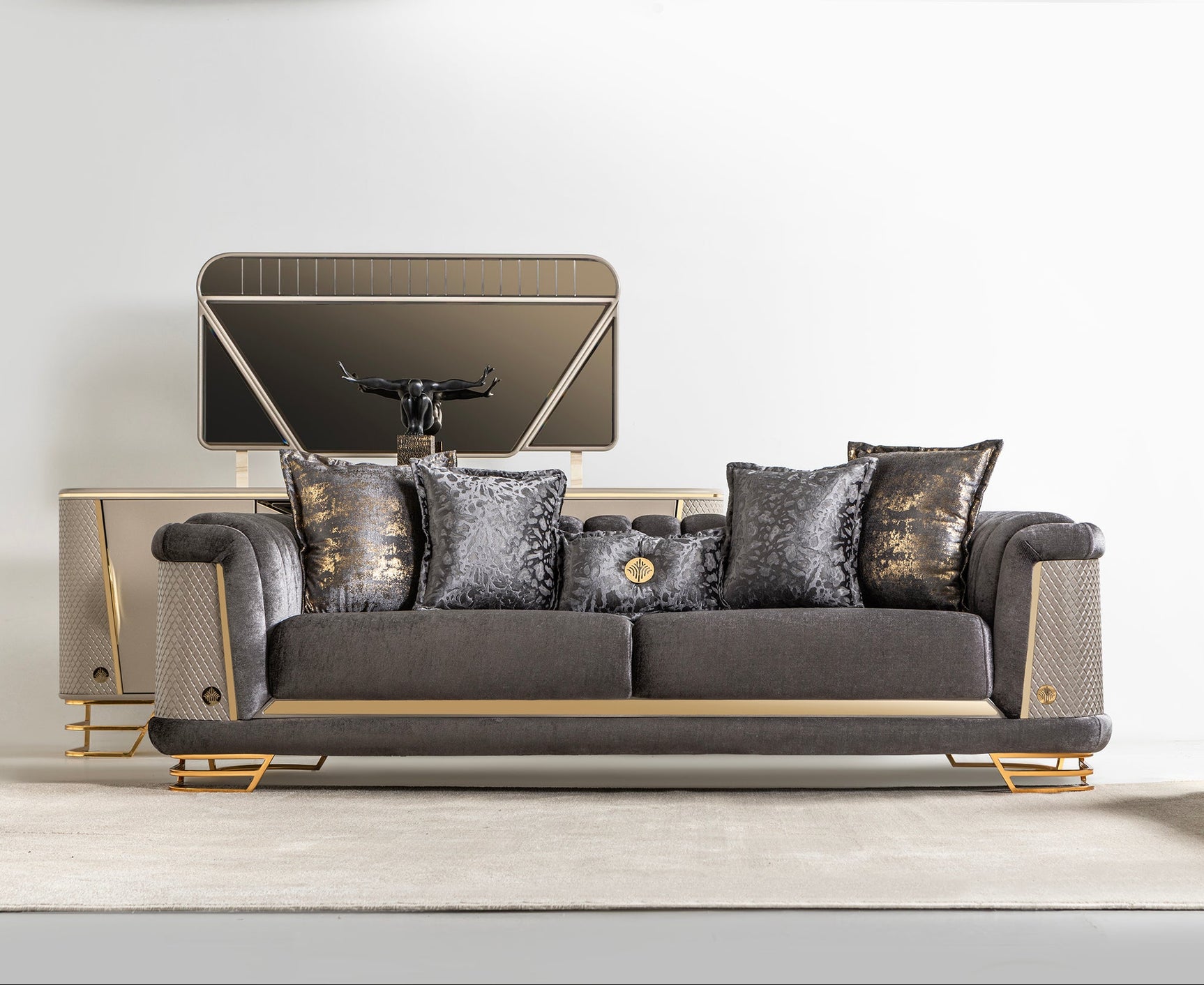 Romance Gray Living Room Set