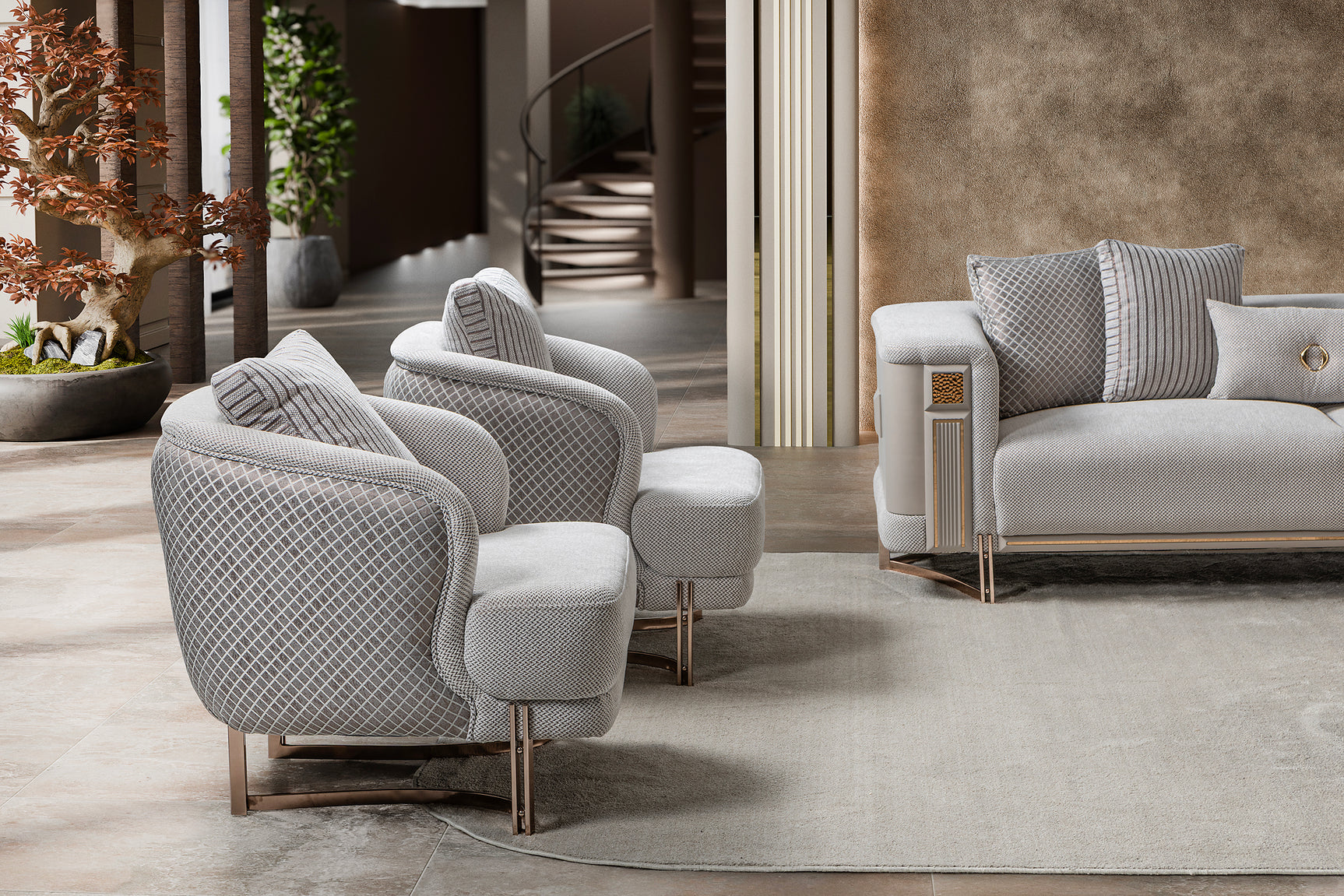 Mirage Beige Living Room Set