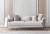 Linda Ivory Velvet Sofa 91" & Loveseat 71"