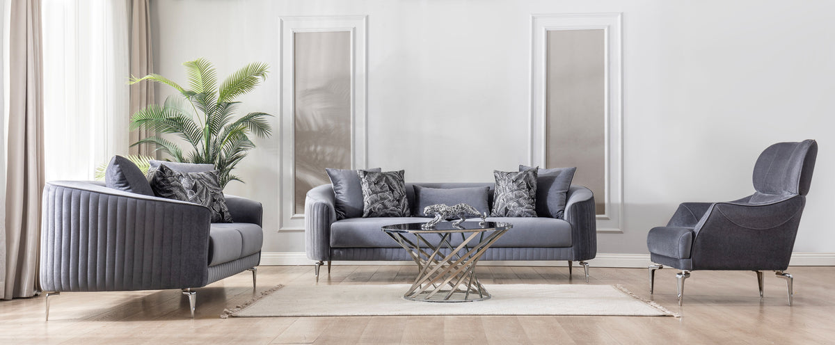 Linda Gray Velvet Chair