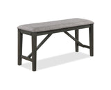 Rufus Gray Wood Fabric Seat Rectangular Counter Height Dining Room Set - Ella Furniture