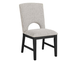 Rupert Black Modern Solid Wood And Veneers Polyester Round Dining Room Set - Ella Furniture