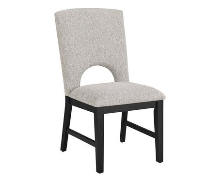 Rupert Black Modern Solid Wood And Veneers Polyester Round Dining Room Set - Ella Furniture