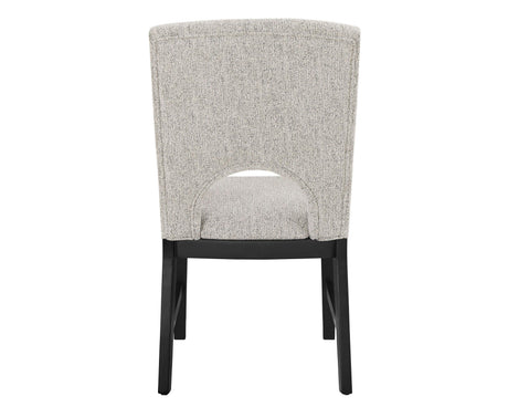 Rupert Black Modern Solid Wood And Veneers Polyester Round Dining Room Set - Ella Furniture