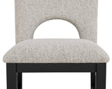 Rupert Black Modern Solid Wood And Veneers Polyester Round Dining Room Set - Ella Furniture