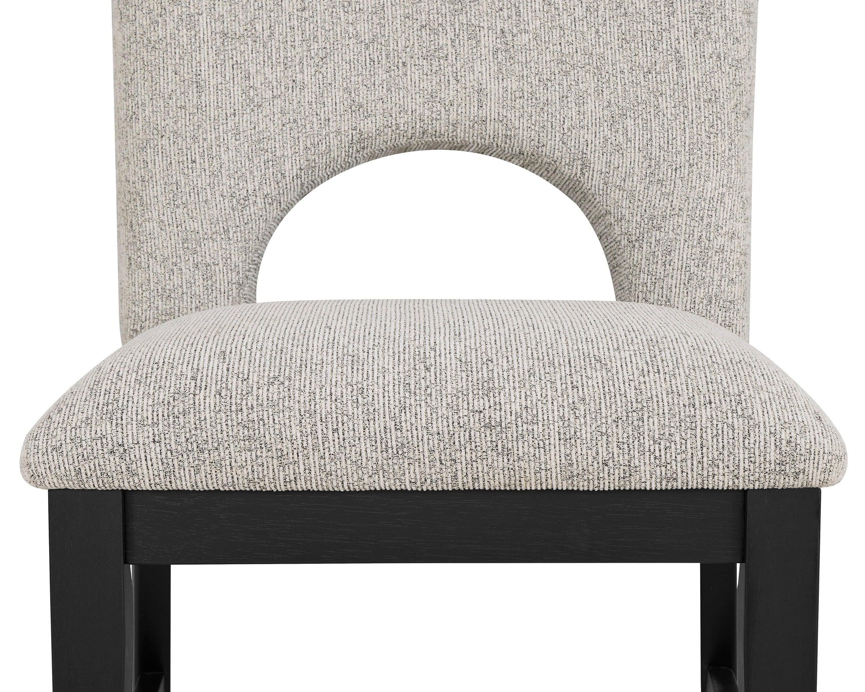 Rupert Black Modern Solid Wood And Veneers Polyester Round Dining Room Set - Ella Furniture