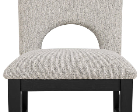 Rupert Black Modern Solid Wood And Veneers Polyester Round Dining Room Set - Ella Furniture
