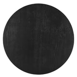 Rupert Black Modern Solid Wood And Veneers Polyester Round Dining Room Set - Ella Furniture