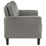 Ruth 2-piece Upholstered Track Arm Sofa Set Grey 508365-S2 - Ella Furniture