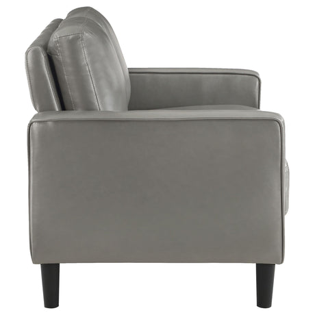 Ruth 2-piece Upholstered Track Arm Sofa Set Grey 508365-S2 - Ella Furniture