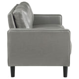 Ruth 2-piece Upholstered Track Arm Sofa Set Grey 508365-S2 - Ella Furniture