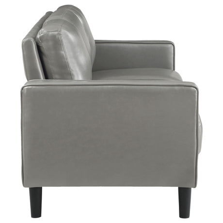 Ruth 2-piece Upholstered Track Arm Sofa Set Grey 508365-S2 - Ella Furniture