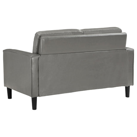 Ruth 2-piece Upholstered Track Arm Sofa Set Grey 508365-S2 - Ella Furniture