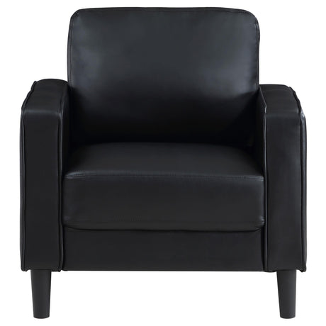 Ruth 3-piece Upholstered Track Arm Sofa Set Black 508361-S3 - Ella Furniture