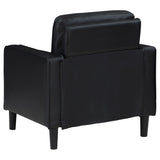 Ruth 3-piece Upholstered Track Arm Sofa Set Black 508361-S3 - Ella Furniture