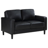 Ruth 3-piece Upholstered Track Arm Sofa Set Black 508361-S3 - Ella Furniture
