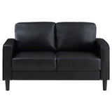 Ruth 3-piece Upholstered Track Arm Sofa Set Black 508361-S3 - Ella Furniture