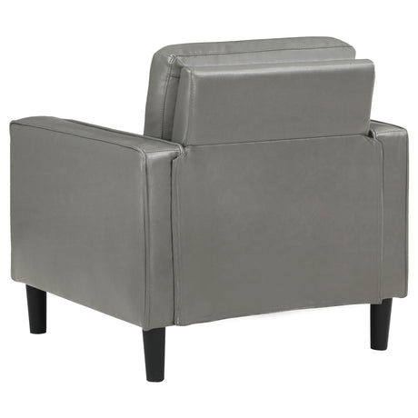 Ruth 3-piece Upholstered Track Arm Sofa Set Grey 508365-S3 - Ella Furniture