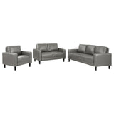Ruth 3-piece Upholstered Track Arm Sofa Set Grey 508365-S3 - Ella Furniture